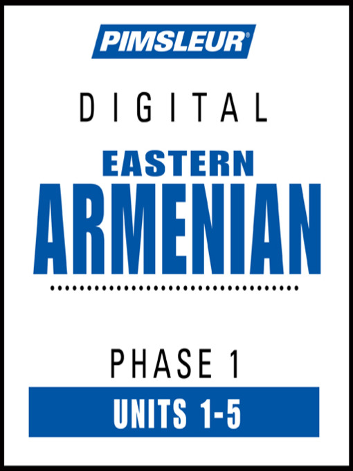 Cover image for Pimsleur Armenian (Eastern) Level 1 Lessons 1-5
